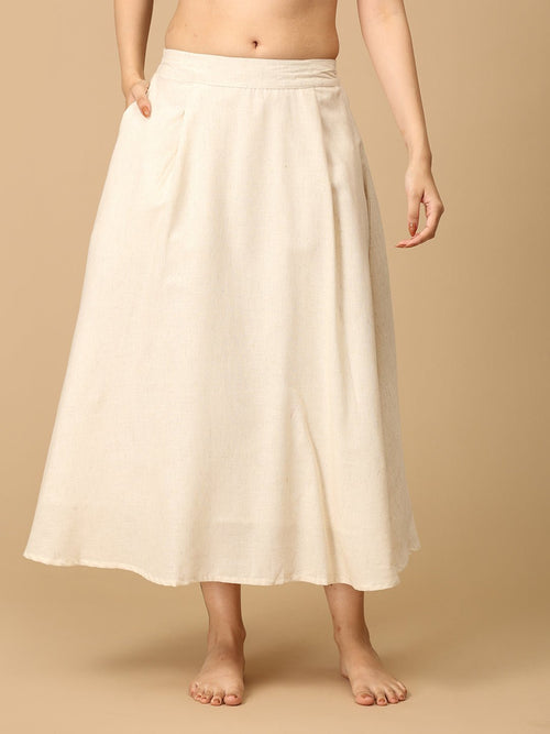 Black and White Dash & Dark Women's Skirt and Handloom Top Set - Women's Co-ord Set