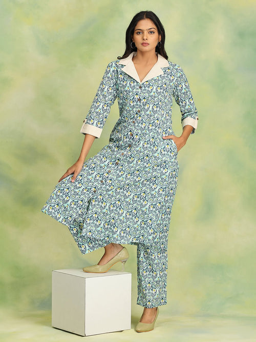 Blue Deep Dive Women's Co Ord Set - Women's Co-ord Set