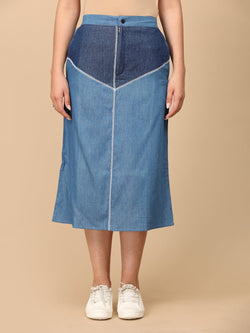 S Denim Chambray Women's Skirt - Women's Bottoms