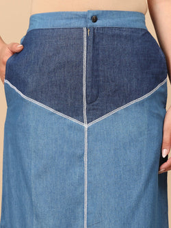 S Denim Chambray Women's Skirt - Women's Bottoms