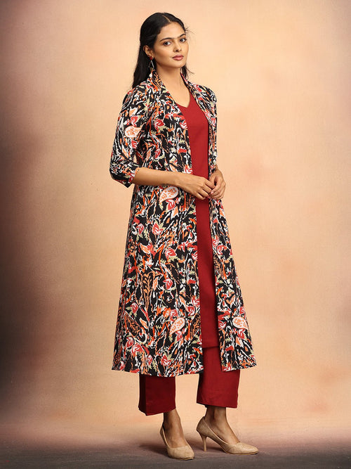 Black Dusk & Drama Women's Co Ord Set With Jacket - Women's Co-ord Set