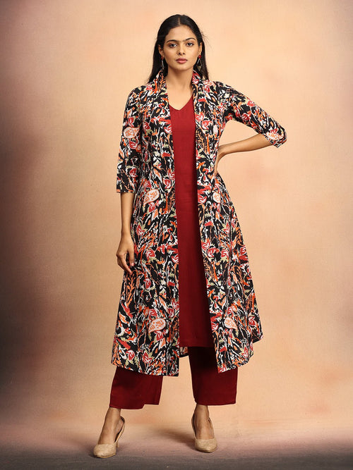 Dusk & Drama Women's Co Ord Set With Jacket - Women's Co-ord Set