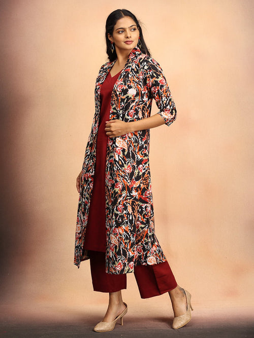 Dusk & Drama Women's Co Ord Set With Jacket - Women's Co-ord Set