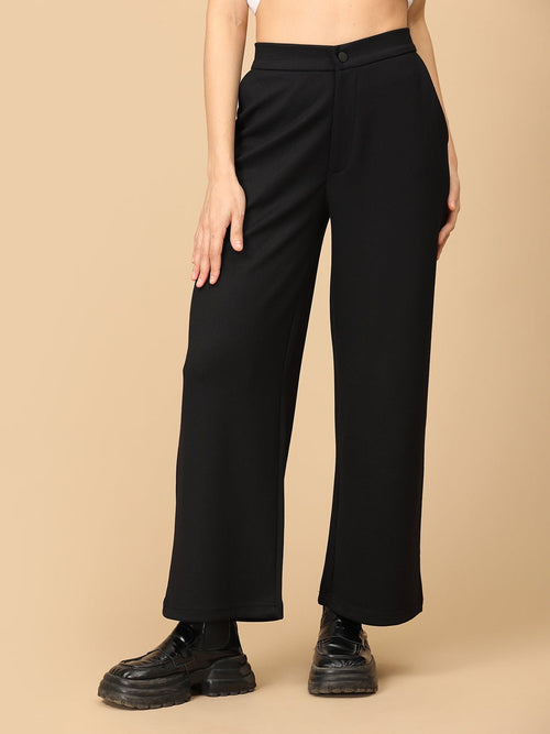 Black Ebonaire Women's Formal Trousers - Women's Bottoms