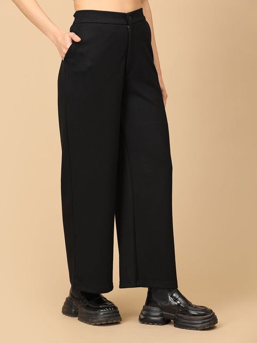 Black Ebonaire Women's Formal Trousers - Women's Bottoms