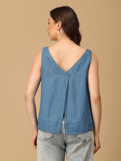 Blue Fadeaway Women's Sleeveless Top - Women's Tops