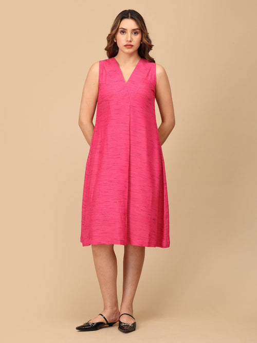 S Fired Up Fuschia Women's Shacket Dress - Women's Dress