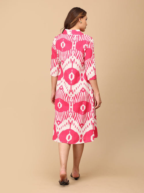 S Fired Up Fuschia Women's Shacket Dress - Women's Dress