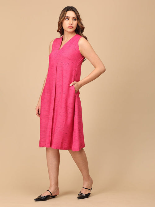 S Fired Up Fuschia Women's Shacket Dress - Women's Dress