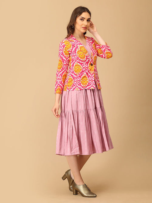 S Fuchsia Muse Women's Shacket Dress - Women's Dress