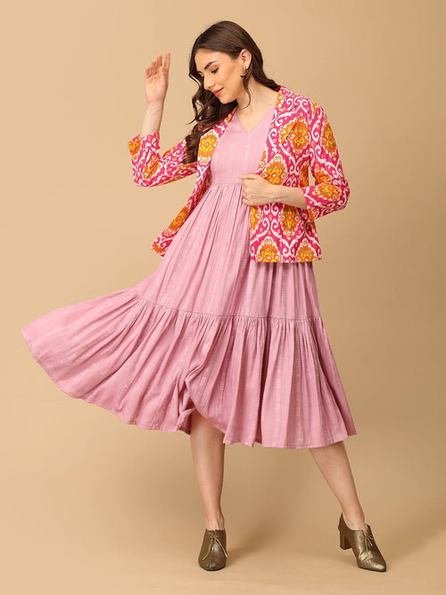 S Fuchsia Muse Women's Shacket Dress - Women's Dress