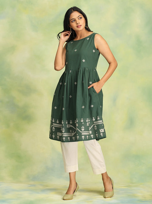 Green Grin & Green It Women's Handloom Co-ord Set - Women's Co-ord Set