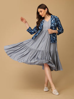 S Indigo Drift Women's Shacket Dress - Women's Dress