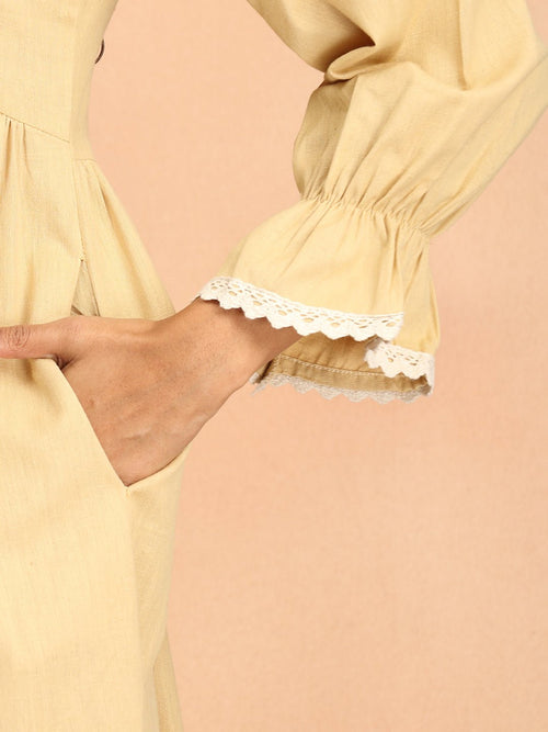 Beige Lace & Grace Women's Dress - Women's Dress