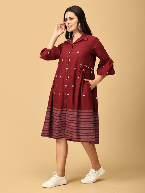 S Marooned on Love Women's Handloom Cotton Dress - Women's Dress
