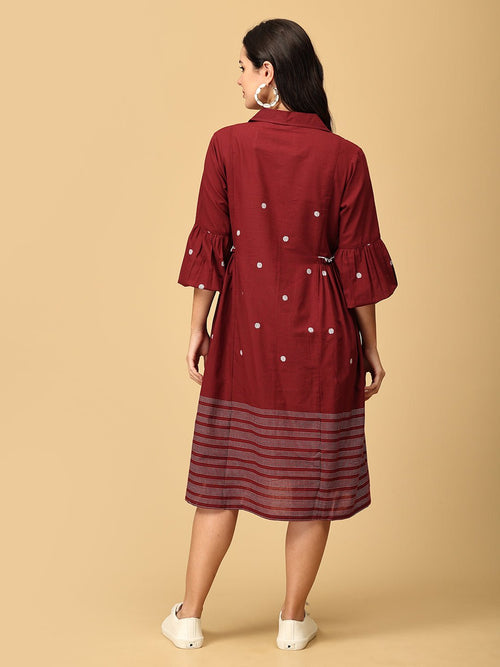 S Marooned on Love Women's Handloom Cotton Dress - Women's Dress