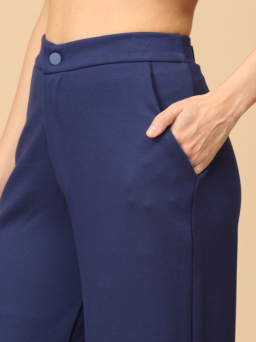 Navy Blue Nautica Luxe Women's Formal Trousers - Women's Bottoms