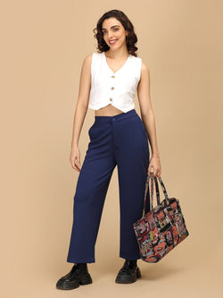 Navy Blue Nautica Luxe Women's Formal Trousers - Women's Bottoms