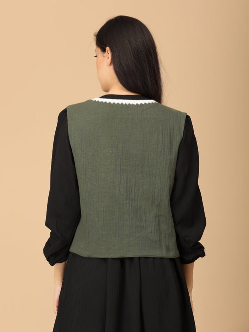 Olive Ooh-Live Moment Women's Embroidered Vest Top - Women's Tops