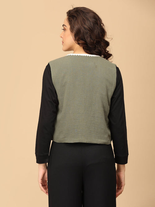 Olive Ooh-Live Moment Women's Embroidered Vest Top - Women's Tops