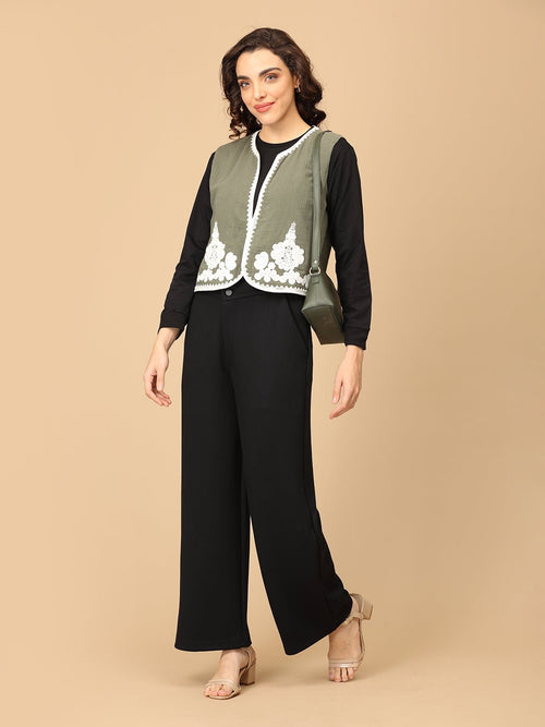 Olive Ooh-Live Moment Women's Embroidered Vest Top - Women's Tops