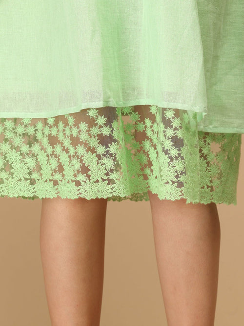 Pastel Green Pastel Crush Linen Women's Dress - Women's Dress