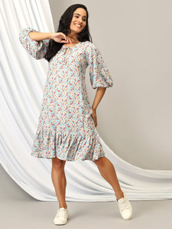 S Pretty In Blooms Women's A - Line Dress - Women's Dress