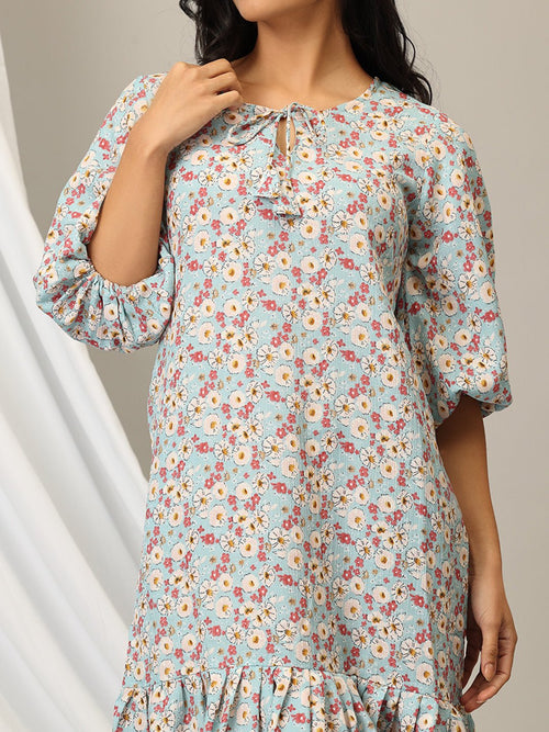 S Pretty In Blooms Women's A - Line Dress - Women's Dress