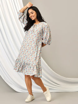 S Pretty In Blooms Women's A - Line Dress - Women's Dress