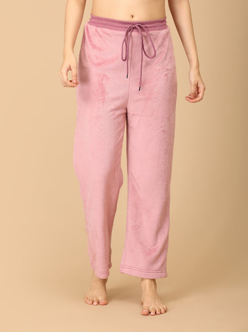 S Puffin in Pink Women's Fleece Loungewear Set - Womens's Loungewear