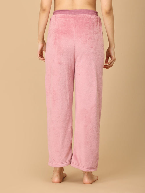 S Puffin in Pink Women's Fleece Loungewear Set - Womens's Loungewear