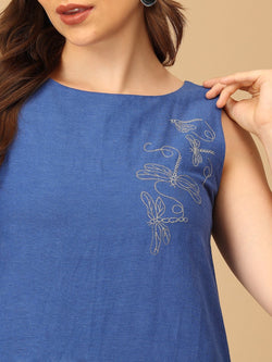 S Sass in Sapphire Embroidered Women's Dress - Women's Dress