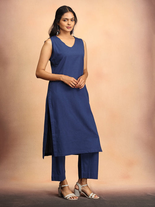 S Sharp in Blue Women's Co Ord Set With Jacket - Women's Co - ord Set