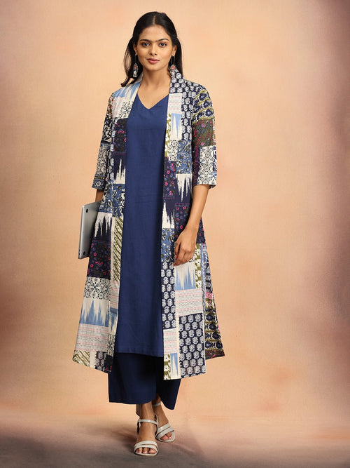 S Sharp in Blue Women's Co Ord Set With Jacket - Women's Co - ord Set