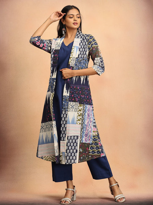 S Sharp in Blue Women's Co Ord Set With Jacket - Women's Co - ord Set