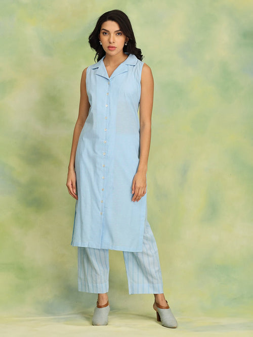 S Sky Serenade Women's Handloom Co - ord Set - Women's Co - ord Set