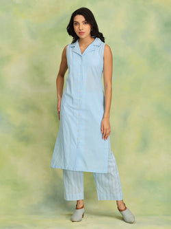 S Sky Serenade Women's Handloom Co - ord Set - Women's Co - ord Set