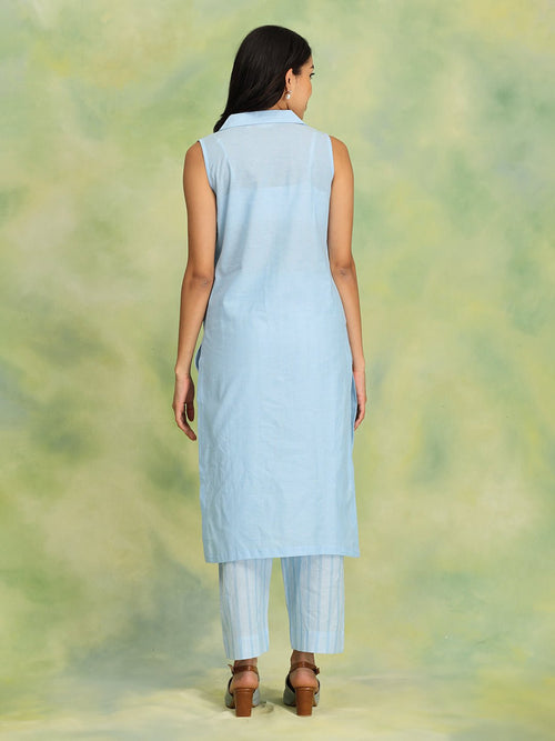 S Sky Serenade Women's Handloom Co - ord Set - Women's Co - ord Set