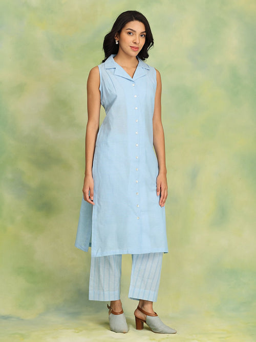 S Sky Serenade Women's Handloom Co - ord Set - Women's Co - ord Set