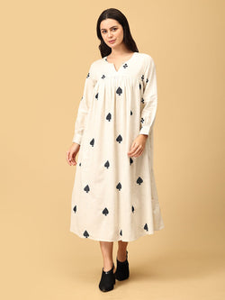 Spade Up Your Life Women's Midi Embroidered Dress - Women's Dress