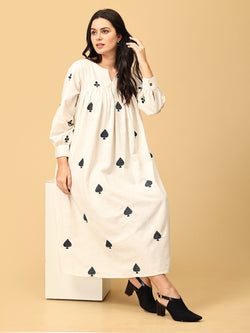 Spade Up Your Life Women's Midi Embroidered Dress - Women's Dress