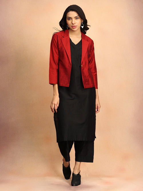 S The Modern Muse Women's Blazer Kurta set with Trousers - Women's Co - ord Set