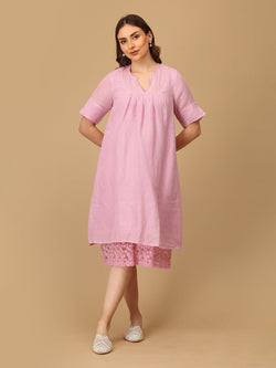 Lilac Wisteria Waltz Linen Women's Dress - Women's Dress