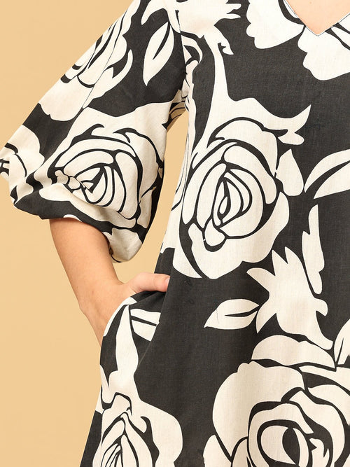 Multi Fleurs de Nuit Women's Dress - Women's Dress