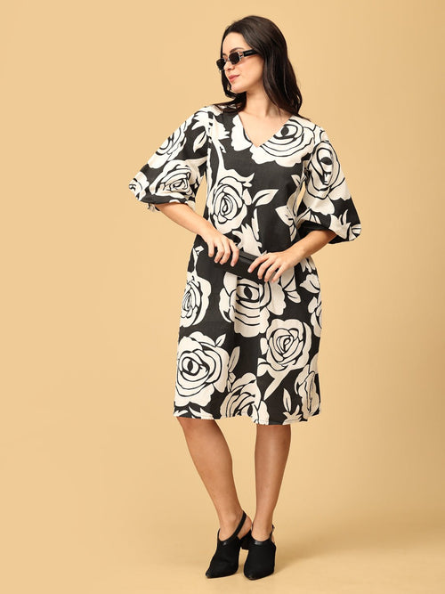 Multi Fleurs de Nuit Women's Dress - Women's Dress
