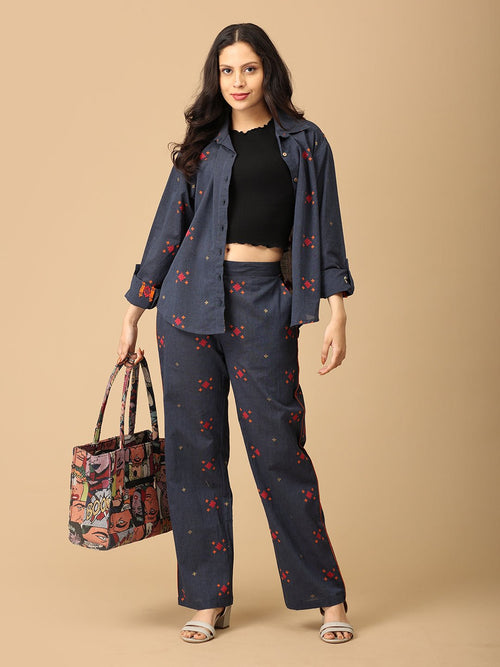 Blue Hustle & Haute Handloom Women's Co-ord Set - Women's Co-ord Set