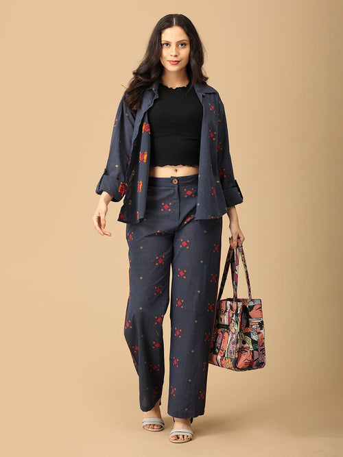 Hustle & Haute Handloom Women's Co-ord Set - Women's Co-ord Set