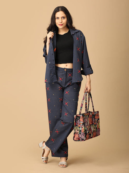 Blue Hustle & Haute Handloom Women's Co-ord Set - Women's Co-ord Set