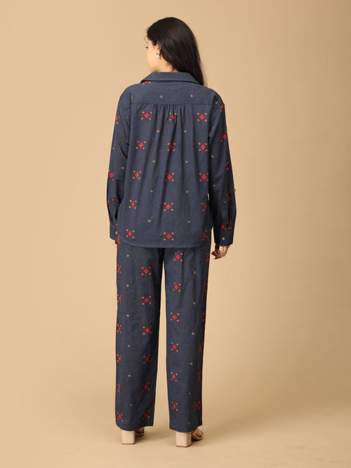 Blue Hustle & Haute Handloom Women's Co-ord Set - Women's Co-ord Set