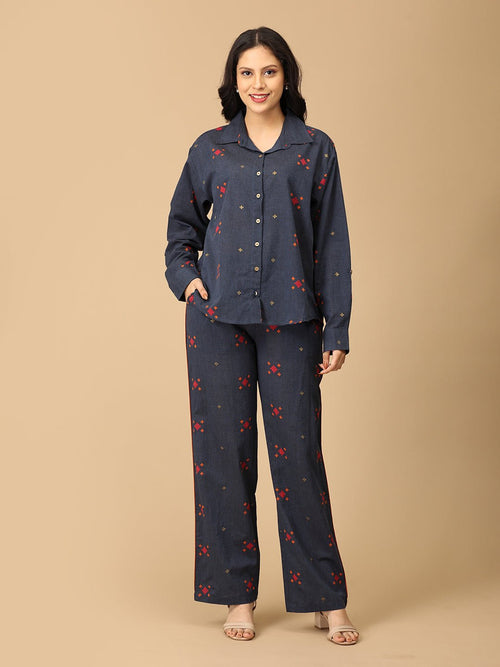 Blue Hustle & Haute Handloom Women's Co-ord Set - Women's Co-ord Set